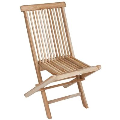 Spetebo Chaise pliante en bois de teck naturel non traité 90 x 50 cm Chaise de jardin en bois pliable Pour balcon, terrasse, extérieur Spetebo Chaise pliante en bois de teck naturel non traité 90 x 50 cm Chaise de jardin en bois pliable Pour balcon, terrasse, extérieur