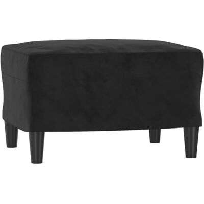 vidaXL Repose-pied Pouf de Chambre à Coucher Tabouret de Canapé Meuble de Salle de Séjour Maison Intérieur Noir 60x50x41 cm Velours vidaXL Repose-pied Pouf de Chambre à Coucher Tabouret de Canapé Meuble de Salle de Séjour Maison Intérieur Noir 60x50x41 cm Velours