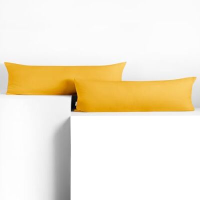 DecoKing Lot de 2 Taies d'oreiller 20 x 145 cm Jersey 100% Coton Peigné Fermeture Éclair Jaune Amber DecoKing Lot de 2 Taies d'oreiller 20 x 145 cm Jersey 100% Coton Peigné Fermeture Éclair Jaune Amber