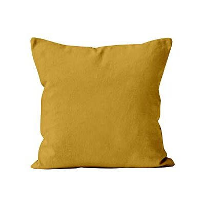 Soleil d'ocre Housse de Coussin 60x60 cm Alix Jaune, Polyester Soleil d'ocre Housse de Coussin 60x60 cm Alix Jaune, Polyester
