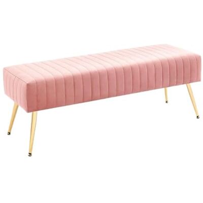 Zeng25liangOu-12 banc de chambre Banc ottoman en velours, banc de chambre rembourré moderne, repose-pieds, d'intérieur for entrée, salon(Pink) Zeng25liangOu-12 banc de chambre Banc ottoman en velours, banc de chambre rembourré moderne, repose-pieds, d'intérieur for entrée, salon(Pink)