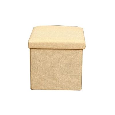 JCPQDWTD Banc de rangement ottoman pour salon, 30 x 30 x 30 cm, repose-pieds avec couvercle amovible, petit repose-pieds portable pour dortoir, pouf en tissu de lin, idéal pour canapé, bureau, chiens JCPQDWTD Banc de rangement ottoman pour salon, 30 x 30 x 30 cm, repose-pieds avec couvercle amovible, petit repose-pieds portable pour dortoir, pouf en tissu de lin, idéal pour canapé, bureau, chiens