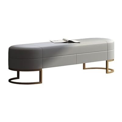 Zhaoj24-05 Banc Banc ottoman de rangement for chambre à coucher, pouf en cuir véritable avec rangement, banc de rangement for chambre à coucher, salon et couloir Tabouret de Chambre(Grey,100 * 40 * 45cm) Zhaoj24-05 Banc Banc ottoman de rangement for chambre à coucher, pouf en cuir véritable avec rangement, banc de rangement for chambre à coucher, salon et couloir Tabouret de Chambre(Grey,100 * 40 * 45cm)
