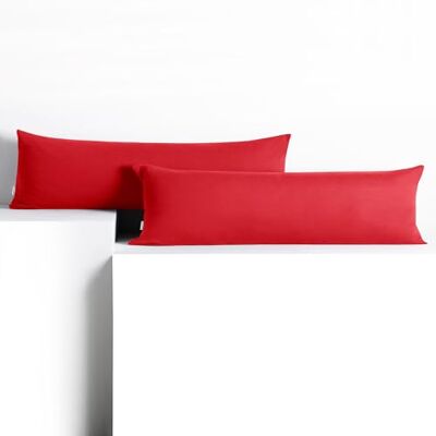 DecoKing Lot de 2 Taies d'oreiller 20 x 145 cm Jersey 100% Coton Peigné Fermeture Éclair Rouge Amber Fermeture éclair rouge DecoKing Lot de 2 Taies d'oreiller 20 x 145 cm Jersey 100% Coton Peigné Fermeture Éclair Rouge Amber Fermeture éclair rouge
