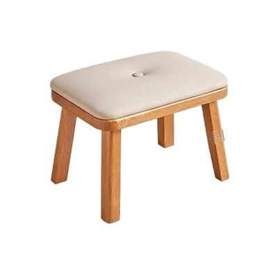 FJOADNVM Petit tabouret ottoman en bois massif banc de ménage salon table basse canapé repose-pieds rond sac souple court (vert) FJOADNVM Petit tabouret ottoman en bois massif banc de ménage salon table basse canapé repose-pieds rond sac souple court (vert)