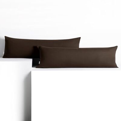 DecoKing Lot de 2 Taies d'oreiller 20 x 120 cm Jersey 100% Coton Peigné Fermeture Éclair Chocolat Amber Fermeture éclair marron DecoKing Lot de 2 Taies d'oreiller 20 x 120 cm Jersey 100% Coton Peigné Fermeture Éclair Chocolat Amber Fermeture éclair marron