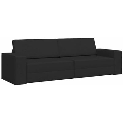 vidaXL Canapé-Lit Noir 245 x 78 x 77 cm tissu Se transforme vite d'un canapé en lit, Assez grand pour 2-3 personnes, Une finition noire moderne qui va avec tous les styles vidaXL Canapé-Lit Noir 245 x 78 x 77 cm tissu Se transforme vite d'un canapé en lit, Assez grand pour 2-3 personnes, Une finition noire moderne qui va avec tous les styles