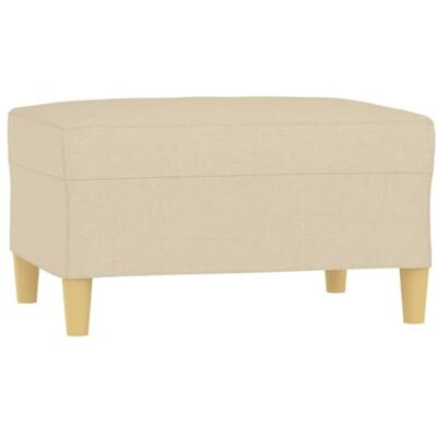 vidaXL Repose-pied Pouf de Chambre à Coucher Tabouret de Canapé Meuble de Salle de Séjour Maison Intérieur Crème 70x55x41 cm Tissu vidaXL Repose-pied Pouf de Chambre à Coucher Tabouret de Canapé Meuble de Salle de Séjour Maison Intérieur Crème 70x55x41 cm Tissu