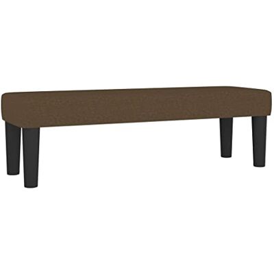 vidaXL Banc Ottoman Banquette Rembourré Banc de Lit Banc d'Entrée Chambre à Coucher Salon Couloir Intérieur Marron Foncé 100x30x30 cm Tissu vidaXL Banc Ottoman Banquette Rembourré Banc de Lit Banc d'Entrée Chambre à Coucher Salon Couloir Intérieur Marron Foncé 100x30x30 cm Tissu