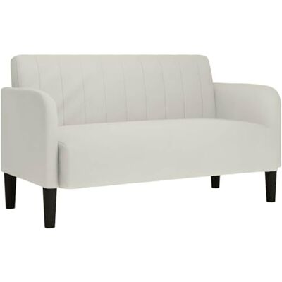 vidaXL Canapé causeuse crème 109 cm velours vidaXL Canapé causeuse crème 109 cm velours