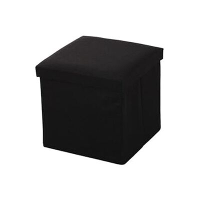 GIYXHU Tabouret de rangement ottoman simple en tissu pliable Banc à chaussures Repose-pieds avec couvercle Noir 30 x 30 x 30 cm GIYXHU Tabouret de rangement ottoman simple en tissu pliable Banc à chaussures Repose-pieds avec couvercle Noir 30 x 30 x 30 cm