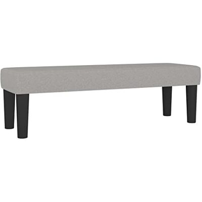 vidaXL Banc Ottoman Banquette Rembourré Banc de Lit Banc d'Entrée Chambre à Coucher Salon Couloir Intérieur Gris Clair 100x30x30 cm Tissu vidaXL Banc Ottoman Banquette Rembourré Banc de Lit Banc d'Entrée Chambre à Coucher Salon Couloir Intérieur Gris Clair 100x30x30 cm Tissu