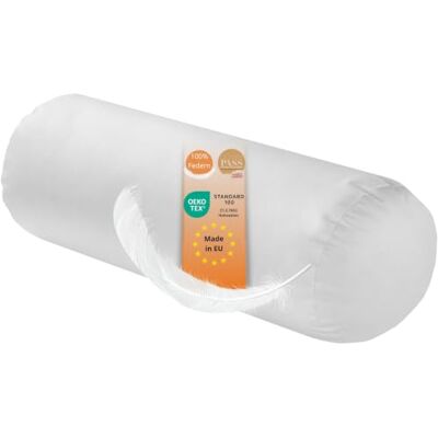 sleepling Traversin 15 x 40 cm, coussin en plumes, coussin de rembourrage, 100 % coton, fabriqué en UE, lavable à 60 °C sleepling Traversin 15 x 40 cm, coussin en plumes, coussin de rembourrage, 100 % coton, fabriqué en UE, lavable à 60 °C