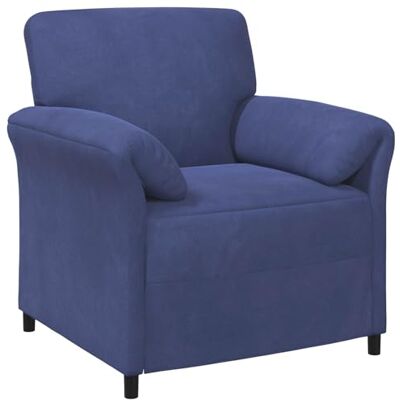 vidaXL Canapé 1 place Bleu police Velours, Salon, canapé contemporain, velours, fauteuil confortable, design symétrique, mobilier doux, détente intérieure vidaXL Canapé 1 place Bleu police Velours, Salon, canapé contemporain, velours, fauteuil confortable, design symétrique, mobilier doux, détente intérieure