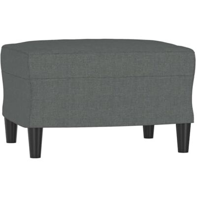 vidaXL Repose-pied Pouf de Chambre à Coucher Tabouret de Canapé Meuble de Salle de Séjour Maison Intérieur Gris Foncé 60x50x41 cm Tissu vidaXL Repose-pied Pouf de Chambre à Coucher Tabouret de Canapé Meuble de Salle de Séjour Maison Intérieur Gris Foncé 60x50x41 cm Tissu