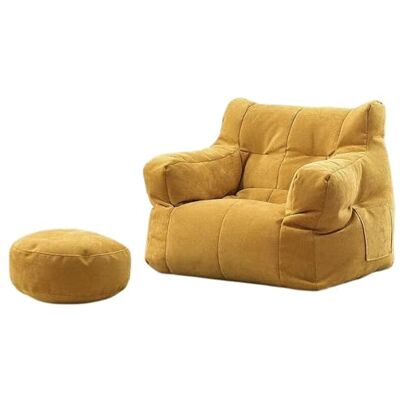 CFY652 Salon Canapé paresseux simple, pouf avec dossier, chaise longue for chambre à coucher, baie vitrée Canapé(Yellow) CFY652 Salon Canapé paresseux simple, pouf avec dossier, chaise longue for chambre à coucher, baie vitrée Canapé(Yellow)