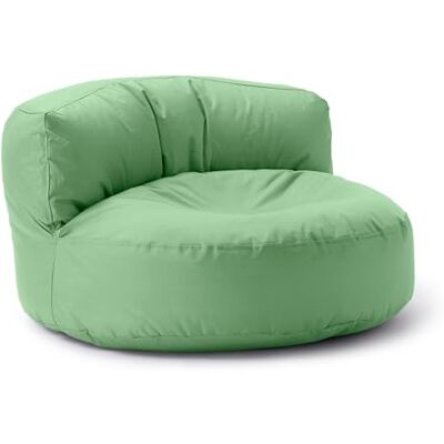 Lumaland Pouf Lounge 90 x 50 cm avec dossier Pour l'intérieur et l'extérieur Imperméable et robuste Avec rembourrage en polystyrène expansé adaptable Housse lavable Vert pastel Lumaland Pouf Lounge 90 x 50 cm avec dossier Pour l'intérieur et l'extérieur Imperméable et robuste Avec rembourrage en polystyrène expansé adaptable Housse lavable Vert pastel
