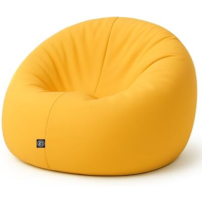 Patchhome Bean Bag Pouf 2 en 1 avec rembourrage 125 cm de diamètre, jaune, 125cm Durchmesser Patchhome Bean Bag Pouf 2 en 1 avec rembourrage 125 cm de diamètre, jaune, 125cm Durchmesser