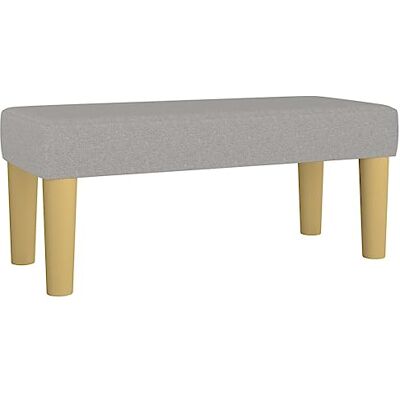 vidaXL Banc Ottoman Banquette Rembourré Banc de Lit Banc d'Entrée Chambre à Coucher Salon Couloir Intérieur Gris Clair 70x30x30 cm Tissu vidaXL Banc Ottoman Banquette Rembourré Banc de Lit Banc d'Entrée Chambre à Coucher Salon Couloir Intérieur Gris Clair 70x30x30 cm Tissu