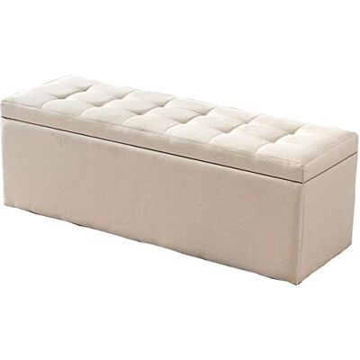 JCPQDWTD Banc ottoman en tissu de lin, avec plateau relevable – Tabouret de grande capacité avec structure en bois – Design rectangulaire 120 x 40 x 40 cm JCPQDWTD Banc ottoman en tissu de lin, avec plateau relevable – Tabouret de grande capacité avec structure en bois – Design rectangulaire 120 x 40 x 40 cm