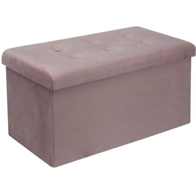 WOLTU Banc de Rangement en Velours, Tabouret Pouf Pliable Cube Coffre de Rangement, Repose-Pieds Capacité de Charge 300 kg, 80 L 76x37,5x38 cm Rose WOLTU Banc de Rangement en Velours, Tabouret Pouf Pliable Cube Coffre de Rangement, Repose-Pieds Capacité de Charge 300 kg, 80 L 76x37,5x38 cm Rose