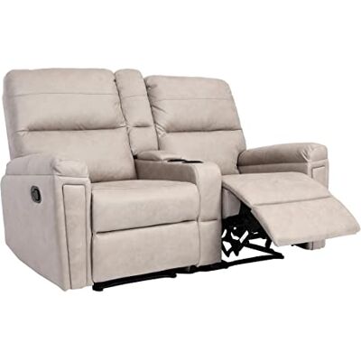 Mendler HWC-K17 Lot de 2 fauteuils de cinéma à suspension Nosag avec compartiment porte-gobelet en tissu et textile Gris clair Mendler HWC-K17 Lot de 2 fauteuils de cinéma à suspension Nosag avec compartiment porte-gobelet en tissu et textile Gris clair