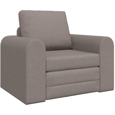 vidaXL Canapé-Lit Taupe 98 x 71 x 83 cm tissu, Canapé-lit rectangulaire ajustable, siège polyvalent, design compact pour le salon, sofa couchette flexible vidaXL Canapé-Lit Taupe 98 x 71 x 83 cm tissu, Canapé-lit rectangulaire ajustable, siège polyvalent, design compact pour le salon, sofa couchette flexible