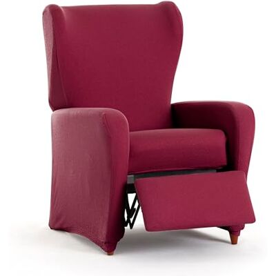 Eysa Housse de canapé bi-élastique pour fauteuil relax couleur bordeaux motif Harlem Eysa Housse de canapé bi-élastique pour fauteuil relax couleur bordeaux motif Harlem