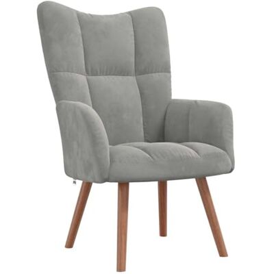 vidaXL Chaise de Relaxation Fauteuil de Détente Siège de Relaxation Chaise de Détente Salon Salle de Séjour Intérieur Gris Clair Velours vidaXL Chaise de Relaxation Fauteuil de Détente Siège de Relaxation Chaise de Détente Salon Salle de Séjour Intérieur Gris Clair Velours