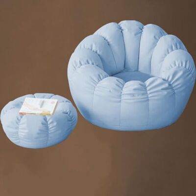 GWFBLID Pouf poire en fausse fourrure pour adultes avec ottoman, moelleux et confortable avec rembourrage, canapé paresseux, coussin de sol avec accoudoirs pour la lecture, les jeux vidéo, gris GWFBLID Pouf poire en fausse fourrure pour adultes avec ottoman, moelleux et confortable avec rembourrage, canapé paresseux, coussin de sol avec accoudoirs pour la lecture, les jeux vidéo, gris