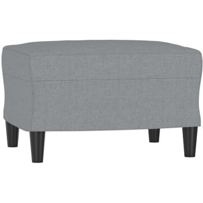 vidaXL Repose-pied Pouf de Chambre à Coucher Tabouret de Canapé Meuble de Salle de Séjour Maison Intérieur Gris Clair 60x50x41 cm Tissu vidaXL Repose-pied Pouf de Chambre à Coucher Tabouret de Canapé Meuble de Salle de Séjour Maison Intérieur Gris Clair 60x50x41 cm Tissu