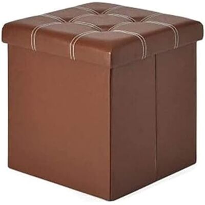 KHLMSRXJ Repose-pieds ottoman pliable avec siège en mousse à mémoire de forme, repose-pieds en similicuir touffeté KHLMSRXJ Repose-pieds ottoman pliable avec siège en mousse à mémoire de forme, repose-pieds en similicuir touffeté