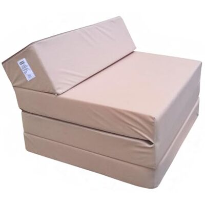 Natalia Spzoo Matelas chauffeuse lit fauteuil futon pliable pliant choix des couleurs longueur 200 cm (1009-Beige) Natalia Spzoo Matelas chauffeuse lit fauteuil futon pliable pliant choix des couleurs longueur 200 cm (1009-Beige)