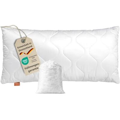 sleepling Komfort 100 Oreiller 40 x 60 cm, Inlet, Coussin pour canapé, Lavable à 60 degrés, fabriqué en EU, Garantie de Remplissage, Garantie de Taille, Blanc sleepling Komfort 100 Oreiller 40 x 60 cm, Inlet, Coussin pour canapé, Lavable à 60 degrés, fabriqué en EU, Garantie de Remplissage, Garantie de Taille, Blanc