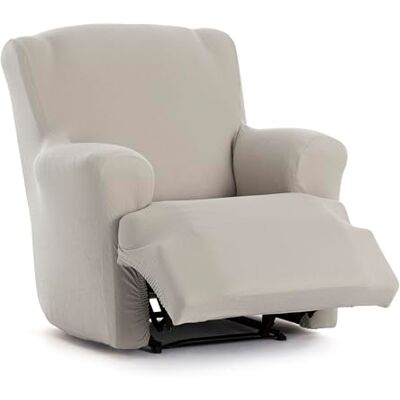 Eysa Housse de canapé bi-élastique pour fauteuil relax pieds ensemble couleur lin motif Harlem Eysa Housse de canapé bi-élastique pour fauteuil relax pieds ensemble couleur lin motif Harlem