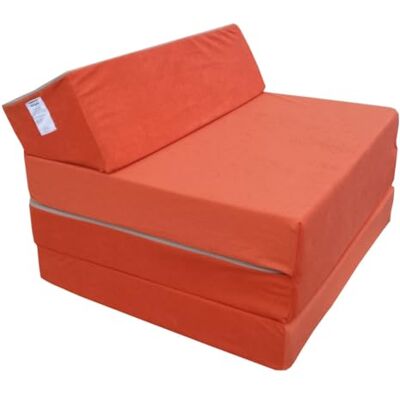Natalia Spzoo Matelas chauffeuse lit fauteuil futon pliable pliant choix des couleurs longueur 200 cm (1333-orange) Natalia Spzoo Matelas chauffeuse lit fauteuil futon pliable pliant choix des couleurs longueur 200 cm (1333-orange)