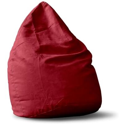 Lumaland Pouf Poire XL 120 L Ligne Confort Fauteuil Poire Adulte et Enfant pour Salon 45 x 60 cm Bean Bag Pouf Intérieur avec Coutures Solides Rouge Lumaland Pouf Poire XL 120 L Ligne Confort Fauteuil Poire Adulte et Enfant pour Salon 45 x 60 cm Bean Bag Pouf Intérieur avec Coutures Solides Rouge