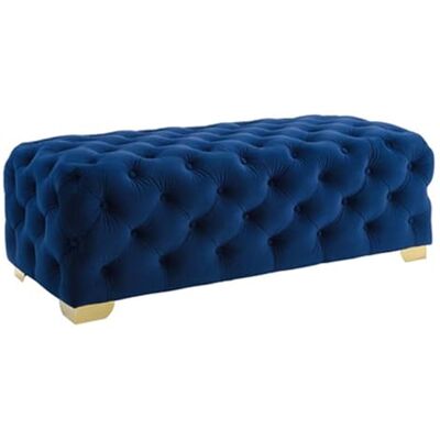 GEK208130 Moderne Banc d'entrée en tissu rustique rembourré, siège de chambre à coucher, repose-pieds capitonné avec boutons, tabouret Décoratif(Blue,110 * 45 * 40cm) GEK208130 Moderne Banc d'entrée en tissu rustique rembourré, siège de chambre à coucher, repose-pieds capitonné avec boutons, tabouret Décoratif(Blue,110 * 45 * 40cm)