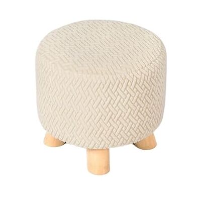 YXINAER Housse ottomane pour tabourets carrés, housses de siège rondes en tissu élastique épais, housse pour chaise de salon, protection pour petit repose-pieds (beige round) YXINAER Housse ottomane pour tabourets carrés, housses de siège rondes en tissu élastique épais, housse pour chaise de salon, protection pour petit repose-pieds (beige round)