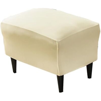 YXINAER Housse ottomane 1 housse pour repose-pieds, couleur unie, rectangulaire, élastique, pour salon (C5 Bench Seat Cover) YXINAER Housse ottomane 1 housse pour repose-pieds, couleur unie, rectangulaire, élastique, pour salon (C5 Bench Seat Cover)