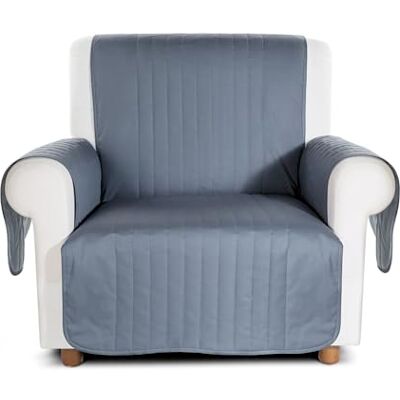 Caleffi Housse de canapé avec accoudoirs, matelassée en microfibre et polyester hypoallergénique, housse de fauteuil 1 place pour fauteuils assis, 60 cm, housse de canapé douce légère lavable, Caleffi Housse de canapé avec accoudoirs, matelassée en microfibre et polyester hypoallergénique, housse de fauteuil 1 place pour fauteuils assis, 60 cm, housse de canapé douce légère lavable,