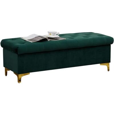 JCPQDWTD Repose-pieds ottoman, boîte de rangement pour jouets, tabouret à langer en flanelle avec coussin éponge – 100 x 45 x 40 cm Ottomans pour chambre à coucher, tabouret de lit en fer forgé JCPQDWTD Repose-pieds ottoman, boîte de rangement pour jouets, tabouret à langer en flanelle avec coussin éponge – 100 x 45 x 40 cm Ottomans pour chambre à coucher, tabouret de lit en fer forgé