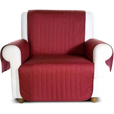 Caleffi Housse de canapé avec accoudoirs, matelassée en microfibre et polyester hypoallergénique, housse de fauteuil 1 place pour fauteuils assis, 60 cm, housse de canapé douce légère lavable, Caleffi Housse de canapé avec accoudoirs, matelassée en microfibre et polyester hypoallergénique, housse de fauteuil 1 place pour fauteuils assis, 60 cm, housse de canapé douce légère lavable,