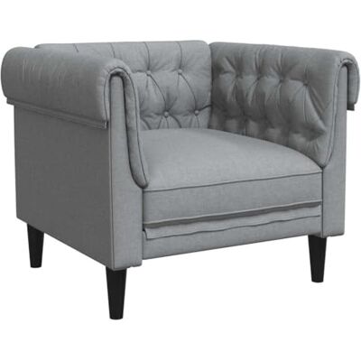 vidaXL Bank Lichtgrijs 78,5 x 74,5 x 74,5 cm Polyester vidaXL Bank Lichtgrijs 78,5 x 74,5 x 74,5 cm Polyester