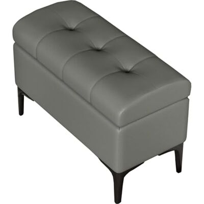 GIZNXBA Banc Ottoman De Rangement Repose-pieds En Cuir Avec Pieds Banc Rectangulaire De Bout De Lit Pouf D'entrée Rembourré Coffre De Rangement Pour Salon, Chambre À Coucher(Gray B,80cm) GIZNXBA Banc Ottoman De Rangement Repose-pieds En Cuir Avec Pieds Banc Rectangulaire De Bout De Lit Pouf D'entrée Rembourré Coffre De Rangement Pour Salon, Chambre À Coucher(Gray B,80cm)