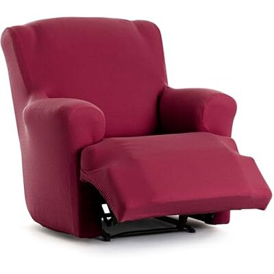 Eysa Housse de canapé bi-élastique pour fauteuil relax pieds ensemble couleur bordeaux motif Harlem Eysa Housse de canapé bi-élastique pour fauteuil relax pieds ensemble couleur bordeaux motif Harlem