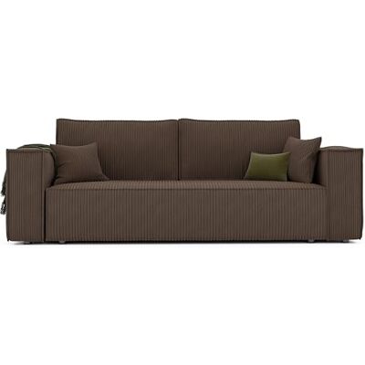 GREKPOL Sofa 240x105 cm Canapé 3 Places Velours Côtelé Marron Canapé Convertible 3 Places avec Dossier rembourré GREKPOL Sofa 240x105 cm Canapé 3 Places Velours Côtelé Marron Canapé Convertible 3 Places avec Dossier rembourré