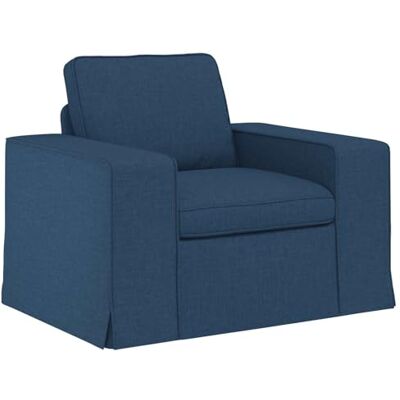 vidaXL Canapé Bleu 103 x 80 x 82 cm tissu, Salon, Canapé Rectangulaire, Meubles Modulaires, Design Ergonomique, Espace Détente, Résistant et Pratique vidaXL Canapé Bleu 103 x 80 x 82 cm tissu, Salon, Canapé Rectangulaire, Meubles Modulaires, Design Ergonomique, Espace Détente, Résistant et Pratique