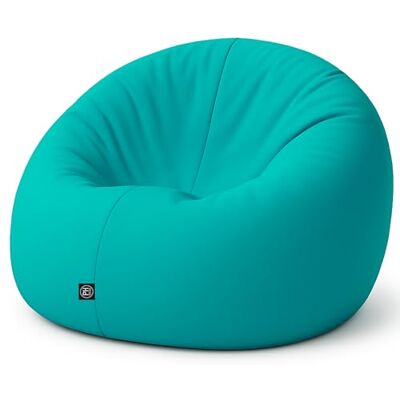 Patchhome Bean Bag Pouf 2 en 1 avec rembourrage 125 cm de diamètre, Türkis, 125cm Durchmesser Patchhome Bean Bag Pouf 2 en 1 avec rembourrage 125 cm de diamètre, Türkis, 125cm Durchmesser