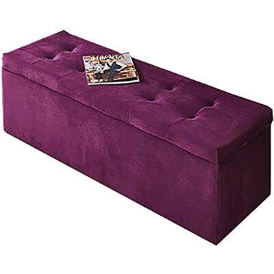 LDTTYRC Banc de rangement Ottoman en Velours, Banc de Rangement Rectangulaire, Banc de Pied Moderne Pied de Lit Repose-Pieds Confortable de Luxe Entrée Banc à Chaussures Poitrine pour Salon-Violet 80 LDTTYRC Banc de rangement Ottoman en Velours, Banc de Rangement Rectangulaire, Banc de Pied Moderne Pied de Lit Repose-Pieds Confortable de Luxe Entrée Banc à Chaussures Poitrine pour Salon-Violet 80